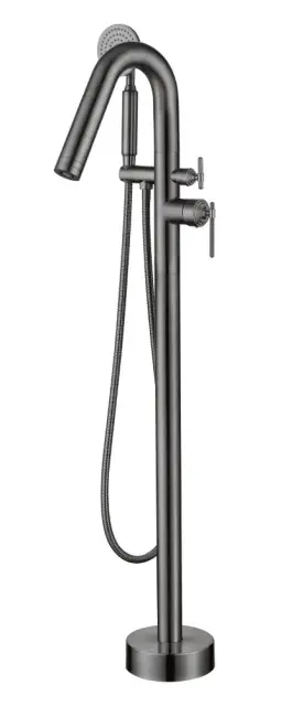 Boheme Eterna Смеситель напольный с душ. наб.: ручной душ, шланг, с внутр. частью, цвет: gun metall 179-GM