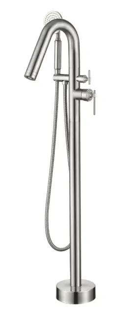 Boheme Eterna Смеситель напольный с душ. наб.: ручной душ, шланг, внутр. часть, цвет: nickel brush 179-NB