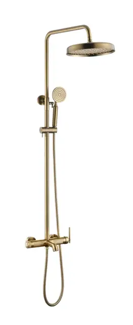 Boheme Eterna Душевая стойка: смеситель, излив, ручной и верхний душ, шланг 150 см, цвет: bronze 178-BR