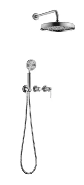 Boheme Eterna Душевой комплект встраив.: смеситель, без излива, руч. и верх. душ, цвет: nickel brush 174-NB