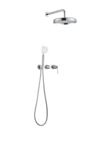 Boheme Eterna Душевой комплект встраиваемый: смеситель, без излива, ручной и верх. душ, цвет: chrome 174-CR