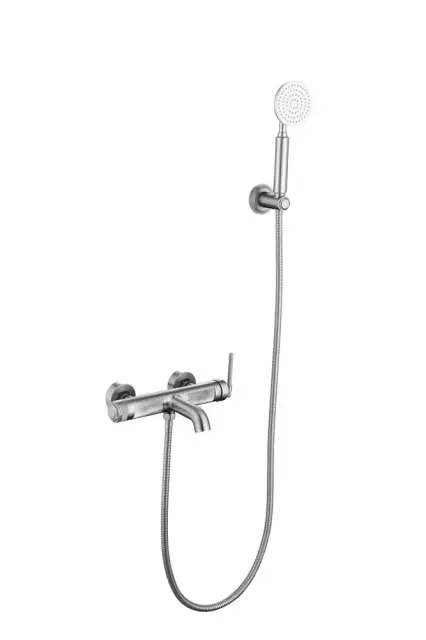 Boheme Eterna Смеситель для ванны с душевым набором: ручн. душ, шланг, держатель, цвет: nickel brush 173-NB