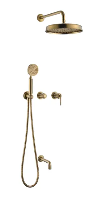 Boheme Eterna Душевой комплект встраиваемый: смеситель, излив, ручной и верхний душ, цвет: bronze 174-2-BR