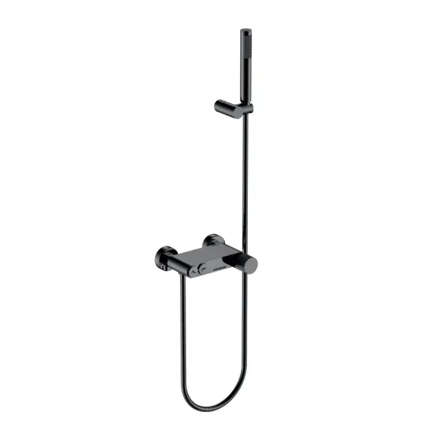 Boheme Stick Linea Смеситель для ванны с душевым комплектом: ручн. душ, шланг, цвет:shine gun metall 123-SGM.3