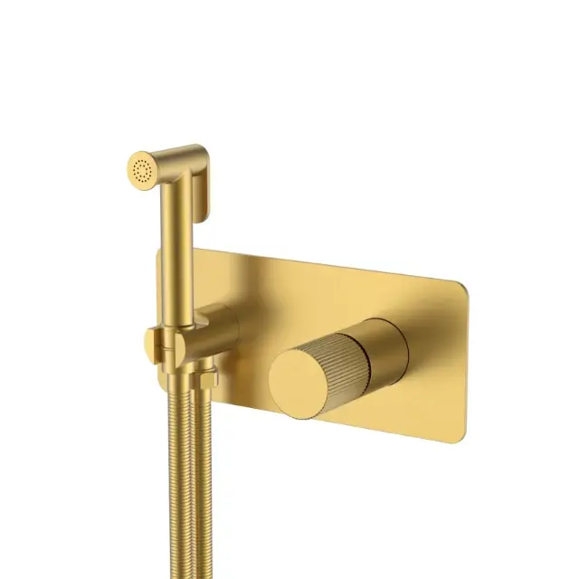 Boheme Stick Linea Гигиенический душ со смесителем и встраиваемой частью, цвет: matt gold 127-MG.3