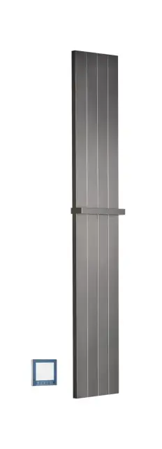 Boheme Flat Полотенцесушитель электрический 25x150h см, подключение скрытое, цвет: gun metall 725-GM