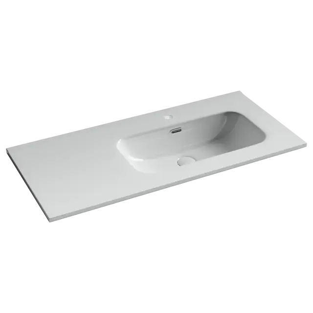 Раковина накладная мебельная Элемент (Element)  чаша справа с отверстием под смеситель 1010x465x180 мм цвет белый CN7003R