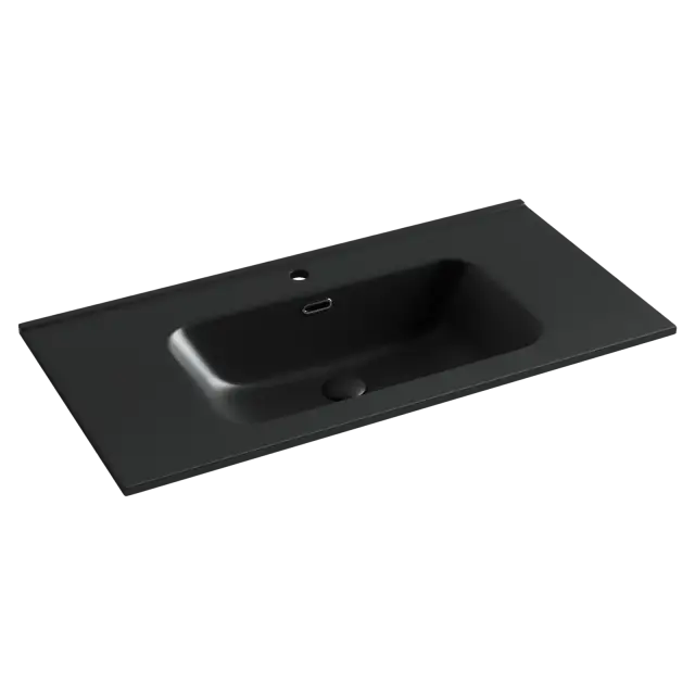 Умывальник накладной прямоугольный (цвет Черный Матовый) Element 910*465*180мм