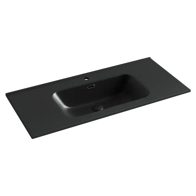 Умывальник накладной прямоугольный (цвет Черный Матовый) Element 1010*465*180мм