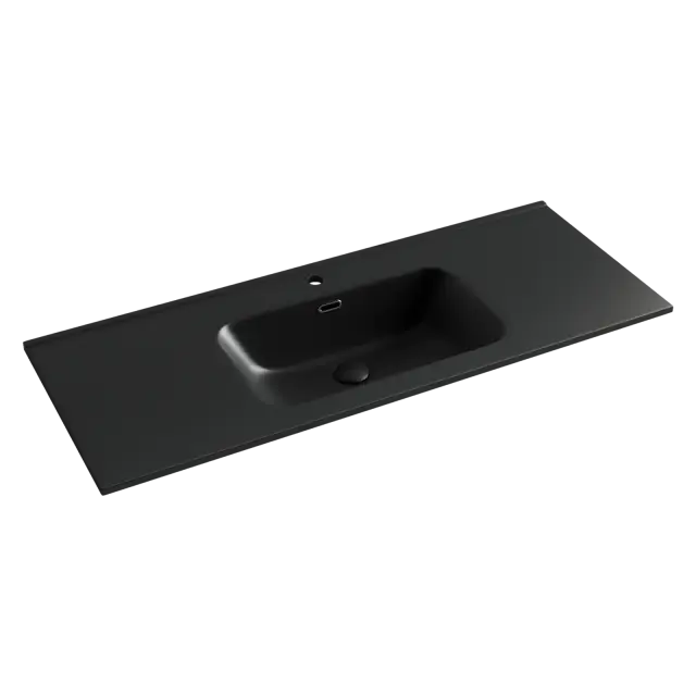 Умывальник накладной прямоугольный (цвет Черный Матовый) Element 1210*465*180мм