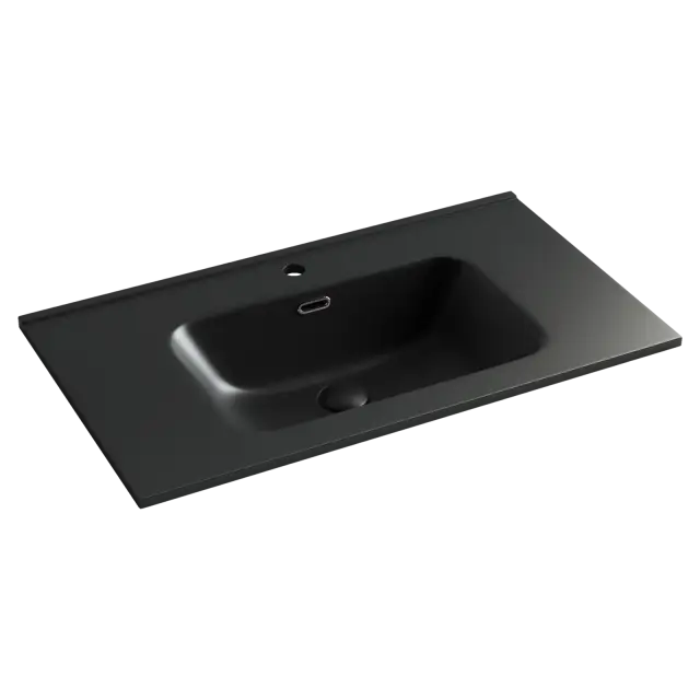 Умывальник накладной прямоугольный (цвет Черный Матовый) Element 810*465*180мм
