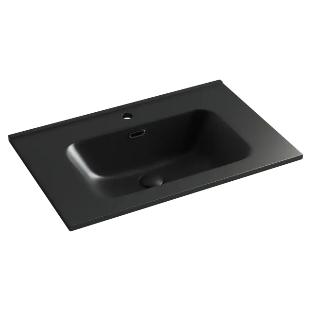 Умывальник накладной прямоугольный (цвет Черный Матовый) Element 710*465*180мм