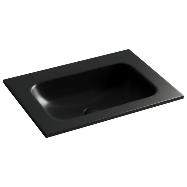 Раковина накладная Grace прямоугольная, без отверстия  под смеситель,  610*457*137мм, цвет черный матовый,  арт.  CN7011MBwx
