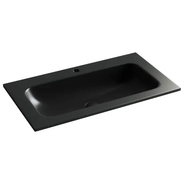 Раковина накладная Grace прямоугольная c отверстием под смеситель, 810*457*137мм, цвет черный матовый, арт. CN7012MB