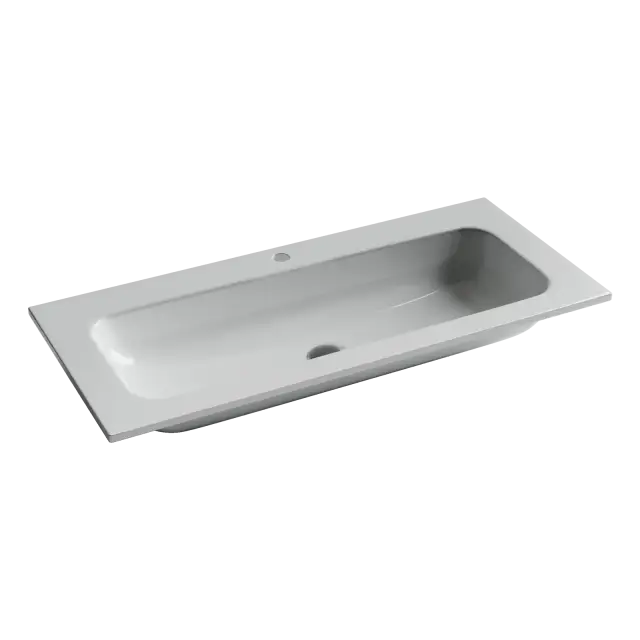 Раковина накладная Grace прямоугольная, с отверстием под смеситель,  1010*457*137 мм, цвет белый
