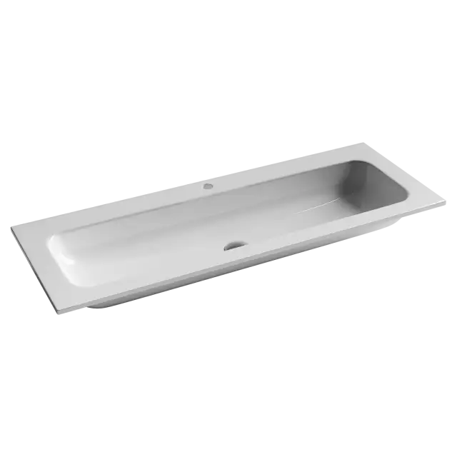 Раковина накладная Grace прямоугольная,  c одним отверстием под смеситель 1210*457*137 мм, цвет белый
