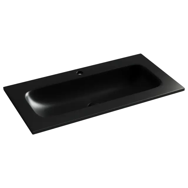 Раковина накладная мебельная Grace прямоугольная 910x457x137 с отверстием под смеситель цвет черный матовый CN7019MB