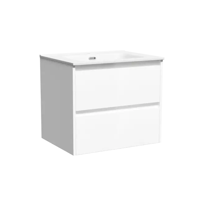 Тумба подвесная SANCOS Libra 590х450х500, c двумя ящиками оснащенными доводчиками, белый глянец , арт. LB60W