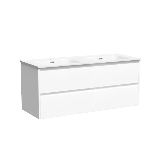 Тумба подвесная SANCOS Libra 1190х450х500, c двумя ящиками оснащенными доводчиками, белый глянец , арт. LB120-2W