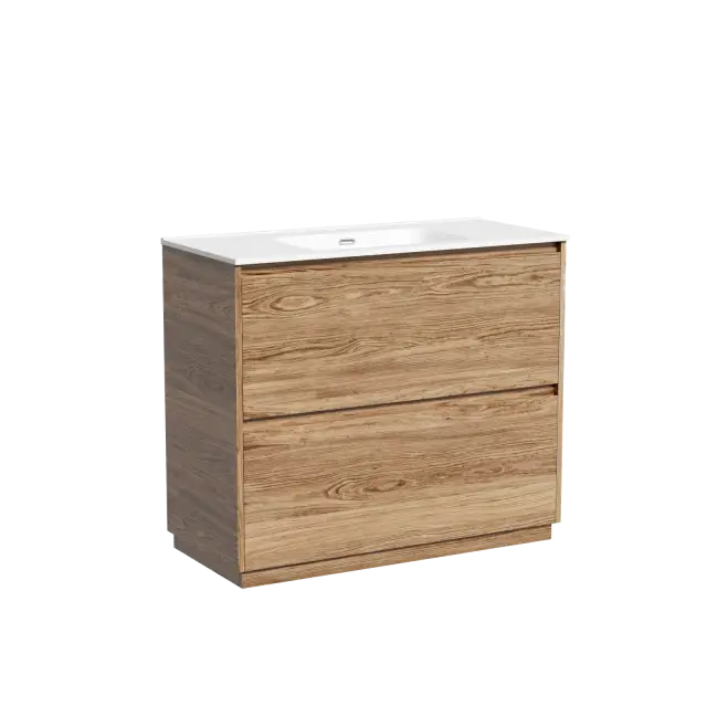 Тумба под раковину SANCOS Libra Floor напольная, 990х450х840, c двумя ящиками оснащенными доводчиками, дуб чарльстон, арт. LB100FECH