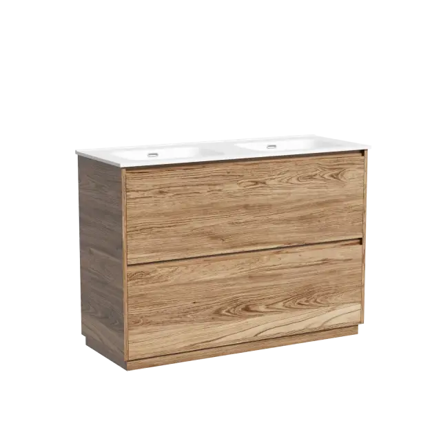 Тумба под раковину SANCOS Libra Floor напольная, 1190х450х840, c двумя ящиками оснащенными доводчиками, дуб чарльстон, арт. LB120F-2ECH