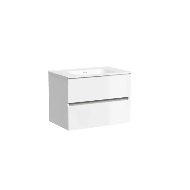 Тумба подвесная SANCOS Urban 690х450х550, c двумя ящиками оснащенными доводчиками, белый глянец, арт. UR70W