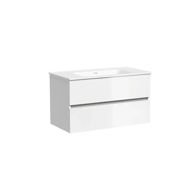 Тумба подвесная SANCOS Urban 890х450х550, c двумя ящиками оснащенными доводчиками, белый глянец , арт. UR90W