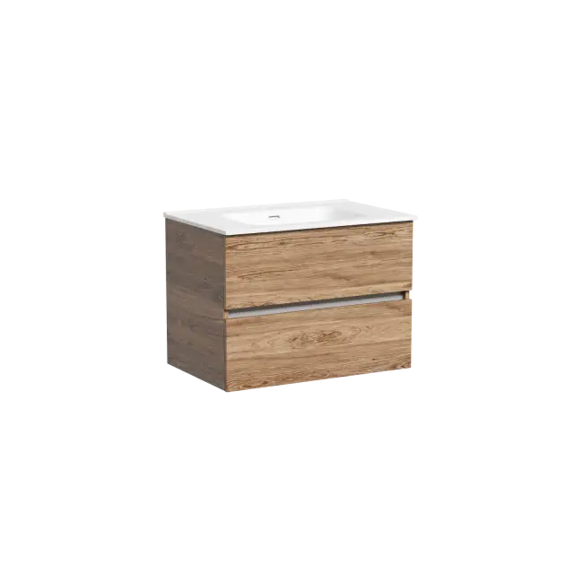 Тумба подвесная SANCOS Urban 690х450х550, c двумя ящиками оснащенными доводчиками, дуб чарльстон , арт. UR70ECH