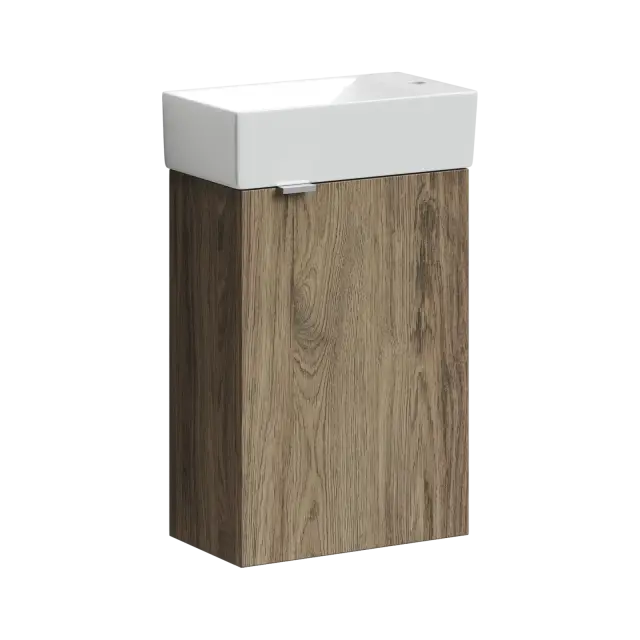 Тумба подвесная SANCOS Mini 355х205х500, с распашной дверцей, внутри 1 полка, дуб чарльстон , арт.MN35ECHR