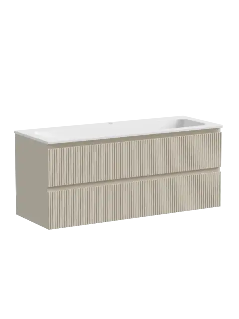 Тумба подвесная SANCOS Snob T 1195х445х500, c двумя ящиками оснащенными доводчиками, Beige Soft, арт.SNT120CE