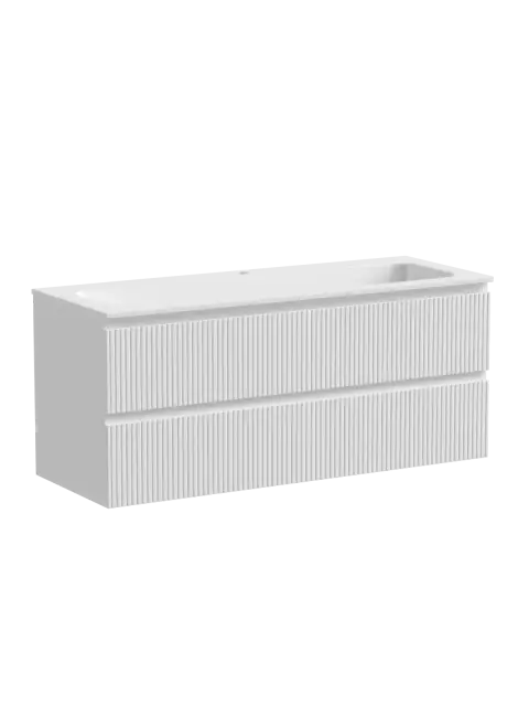 Тумба подвесная SANCOS Snob T 1195х445х500, c двумя ящиками оснащенными доводчиками, Bianco, арт.SNT120W