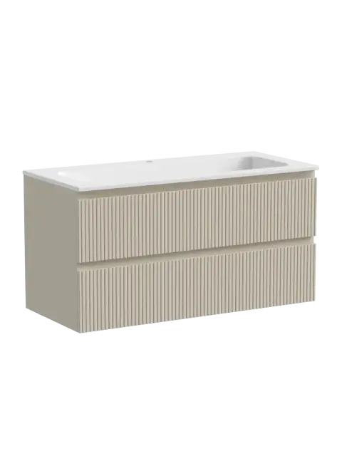 Тумба подвесная SANCOS Snob T 995х445х500, c двумя ящиками оснащенными доводчиками, Beige Soft , арт.SNT100CE