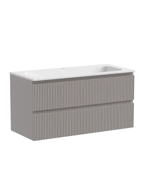 Тумба подвесная SANCOS Snob T 995х445х500, c двумя ящиками оснащенными доводчиками, Doha Soft, арт.SNT100SM