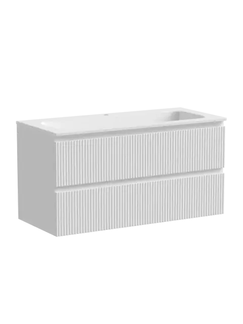 Тумба подвесная SANCOS Snob T 995х445х500, c двумя ящиками оснащенными доводчиками, Bianco, арт.SNT100W