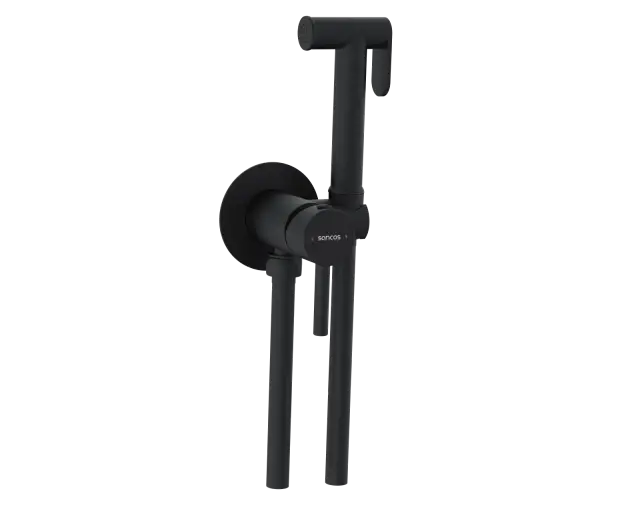 Гигиенический душ SANCOS Старт (Start) со смесителем, цвет черный матовый, арт. SC1001MB