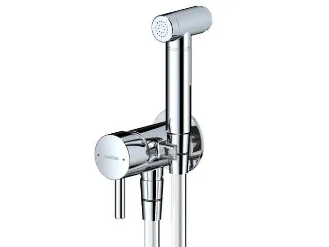 Гигиенический душ SANCOS Атом (Atom) со смесителем, цвет хром глянцевый, арт. SC2001CH
