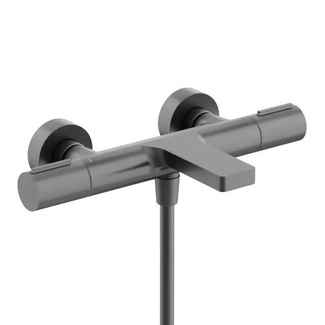 Термостатический смеситель для ванны и душа SANCOS Этна (Etna), вороненая сталь, арт. SC9006GG