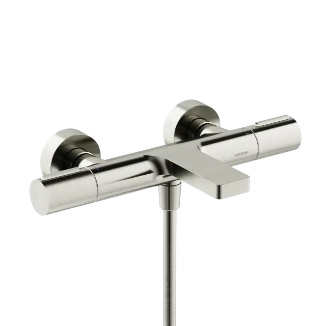 Термостатический смеситель для ванны и душа SANCOS Этна (Etna), брашированный никель, PVD покрытие, арт. SC9006BN