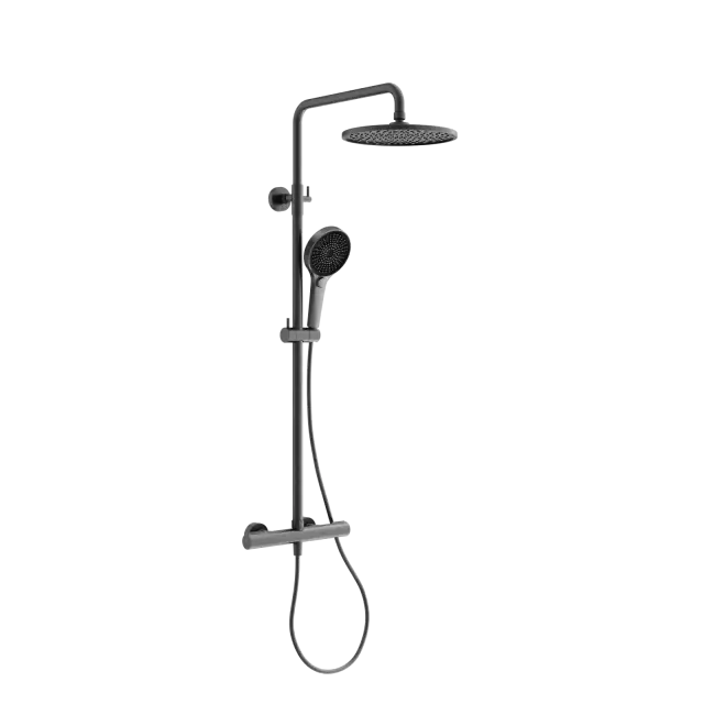 Душевая стойка с термостатом SANCOS Этна (Etna), вороненая сталь, арт. SC9007GG