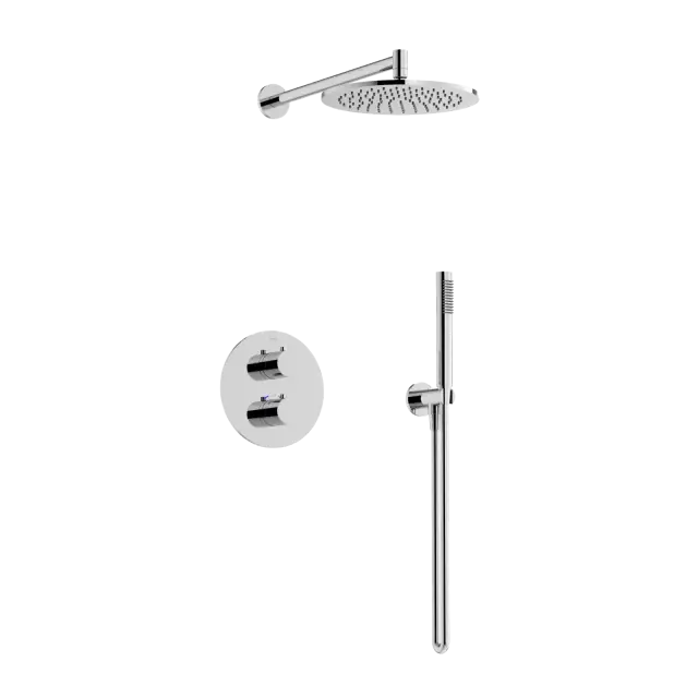 Душевой комплект с термостатом SANCOS Этна (Etna), с внутренней частью, хром, арт. SC9010CH