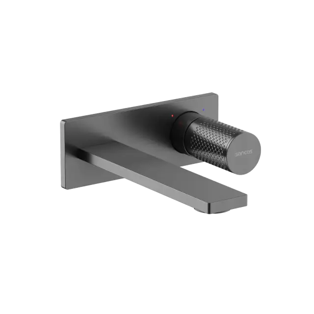 Смеситель для раковины SANCOS Звено (Nexus) с внутренней частью, вороненая сталь, арт. SC9013GG