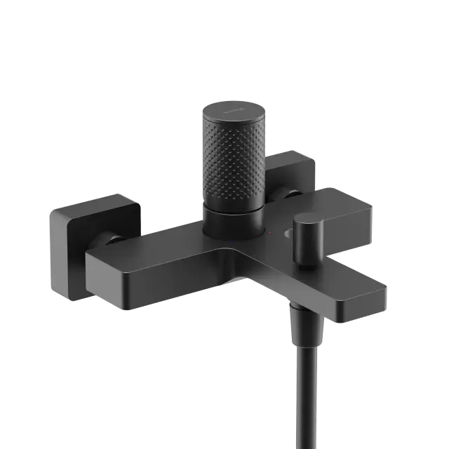 Смеситель для ванны и душа SANCOS Звено (Nexus), черный матовый, арт. SC9014MB