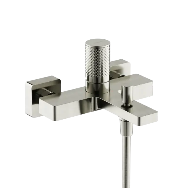 Смеситель для ванны и душа SANCOS Звено (Nexus), брашированный никель, PVD покрытие, арт. SC9014BN