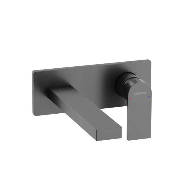 Смеситель для раковины SANCOS Студия (Studio) c внутренней частью, вороненая сталь, арт. SC9017GG