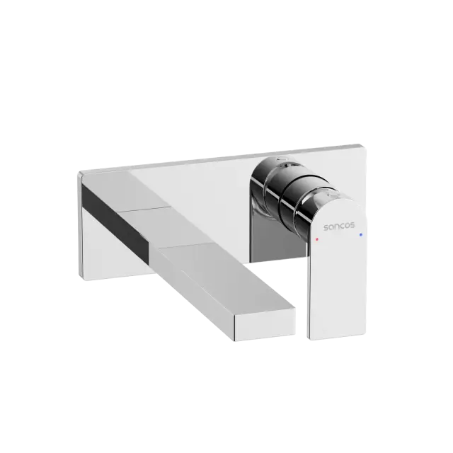 Смеситель для раковины SANCOS Студия (Studio) c внутренней частью, хром, арт. SC9017CH