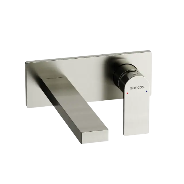 Смеситель для раковины SANCOS Студия (Studio) c внутренней частью, брашированный никель, PVD покрытие, арт. SC9017BN