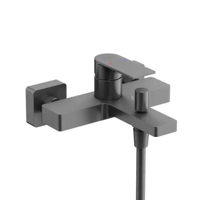 Смеситель для ванны и душа SANCOS Студия (Studio), вороненая сталь, арт. SC9018GG