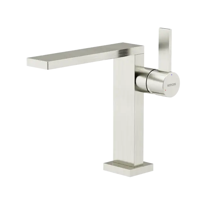 Смеситель для раковины SANCOS Линн (Linn), брашированный никель, PVD покрытие, арт. SC9019BN