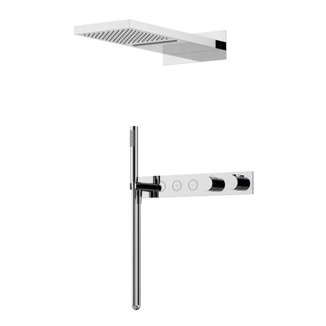 Душевой комплект с термостатом SANCOS Линн (Linn), с внутренней частью, хром, арт. SC9023CH