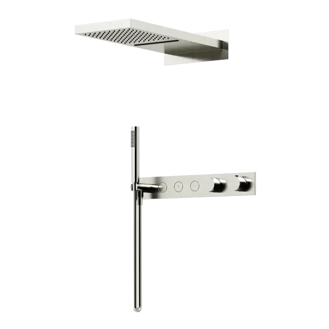 Душевой комплект с термостатом SANCOS Линн (Linn), с внутренней частью, брашированный никель, PVD покрытие, арт. SC9023BN